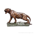 Life size antique metal art decorative bronze tiger figurines sculpture for sale